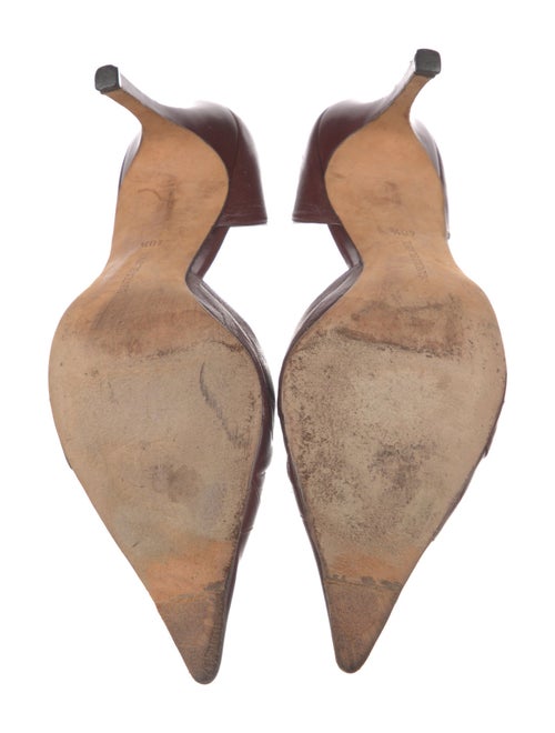 Manolo Blahnik Leather D'Orsay Pumps