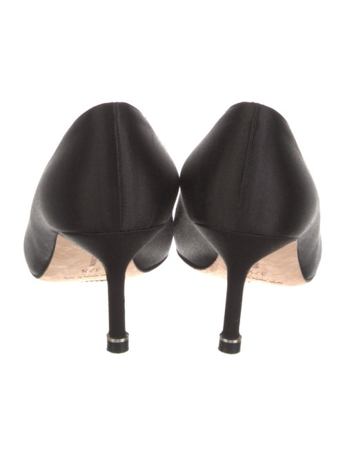 Manolo Blahnik Satin Crystal Embellishments Pumps