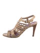 Manolo Blahnik Leather Lasercut Accents Gladiator Sandals
