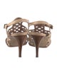 Manolo Blahnik Leather Lasercut Accents Gladiator Sandals