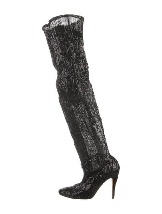 Manolo Blahnik Sequins Sequin Embellishments Boots