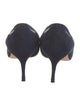 Manolo Blahnik Suede Leather Trim Embellishment Pumps