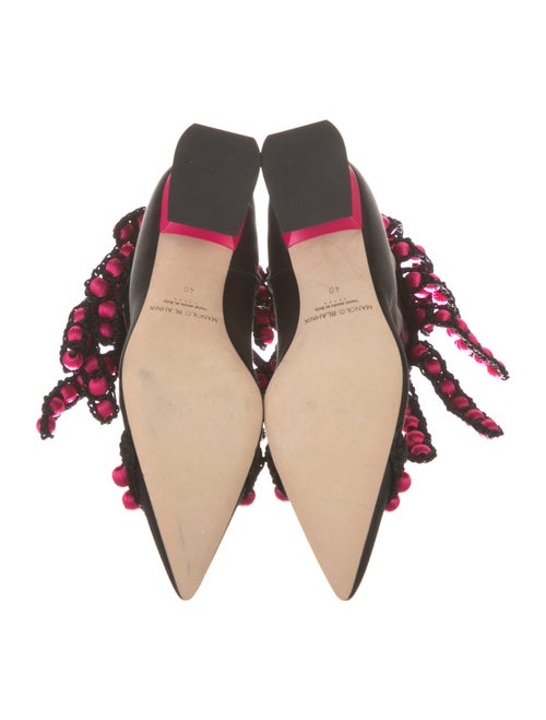 Manolo Blahnik Satin Patterned Lace-Up Boots