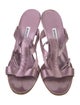 Manolo Blahnik Satin T-Strap Sandals