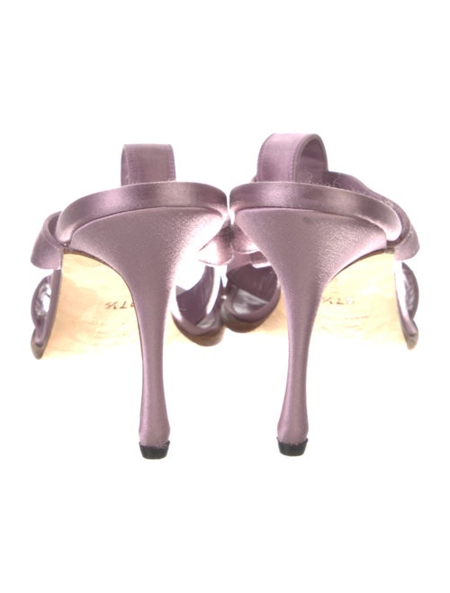 Manolo Blahnik Satin T-Strap Sandals