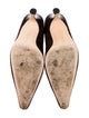 Manolo Blahnik Suede Scalloped Accent Pumps