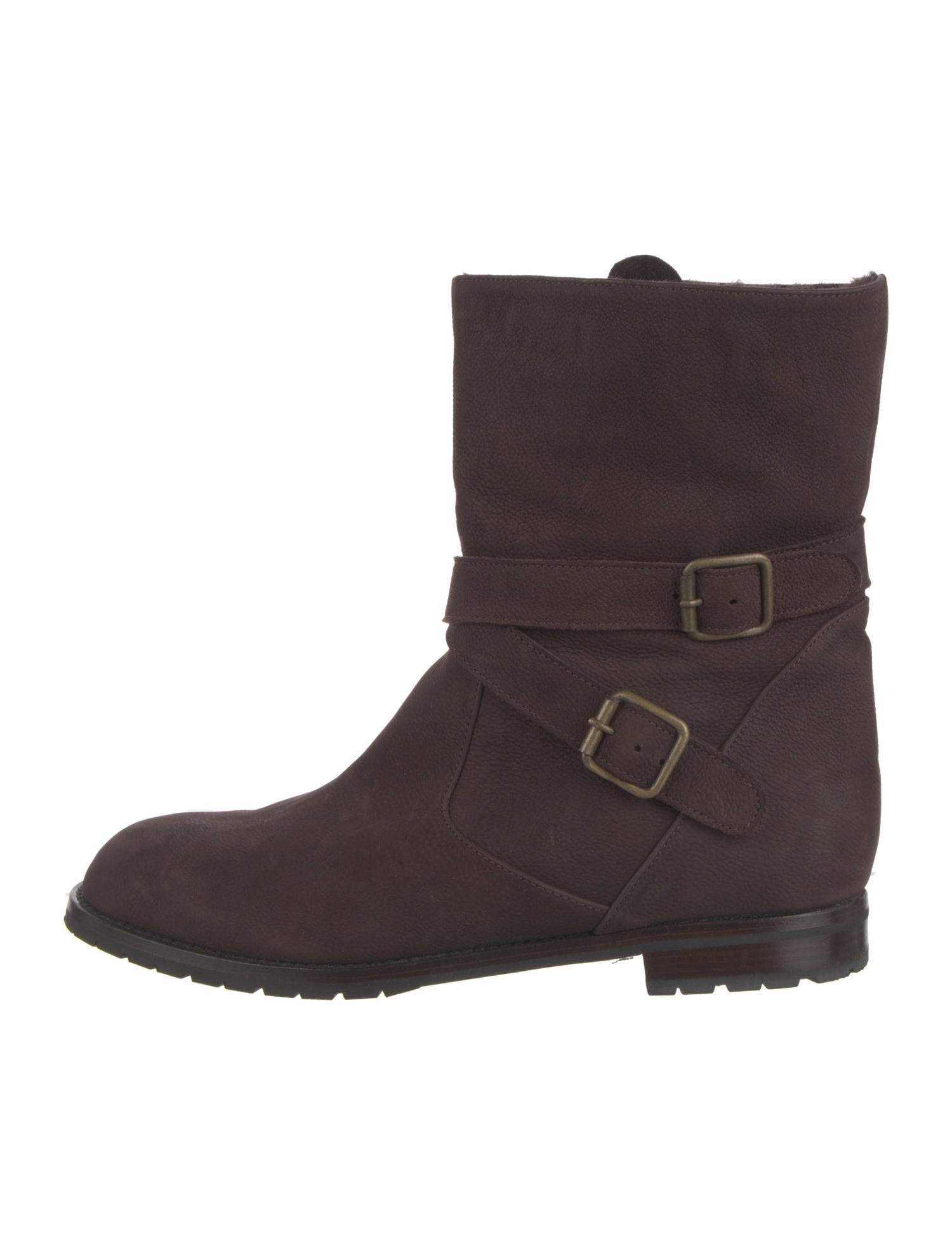 Manolo Blahnik Leather Moto Boots