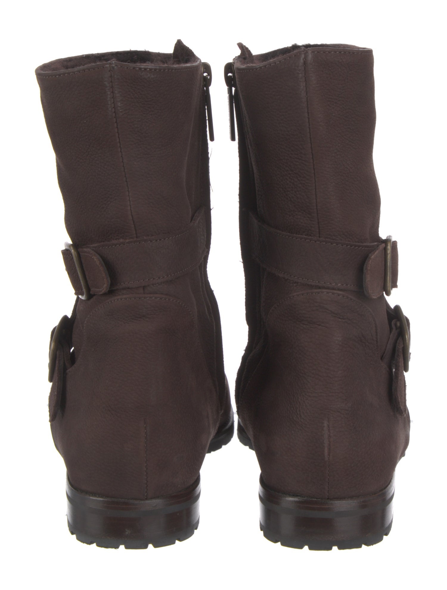Manolo Blahnik Leather Moto Boots