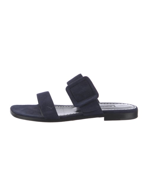 Manolo Blahnik Suede Slides
