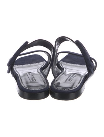 Manolo Blahnik Suede Slides