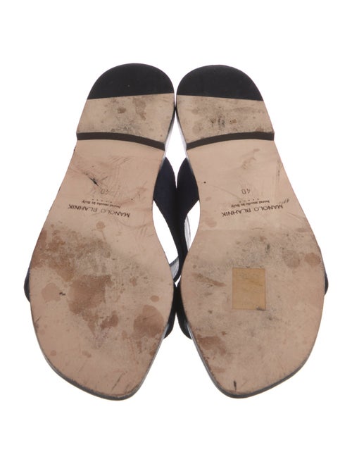 Manolo Blahnik Suede Slides