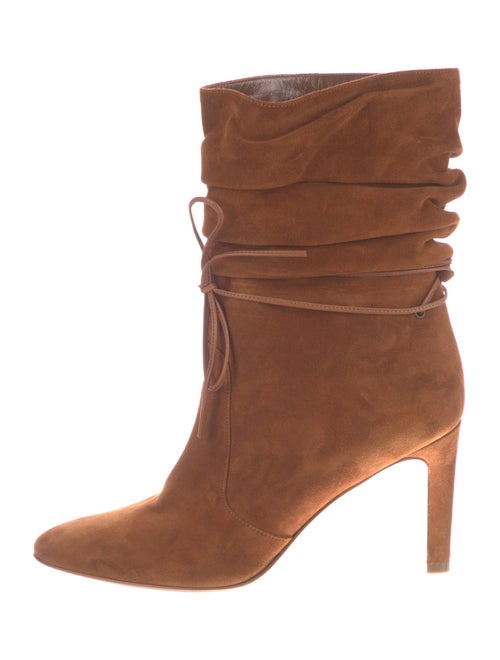 Manolo Blahnik Suede Slouch Boots