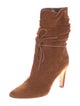 Manolo Blahnik Suede Slouch Boots