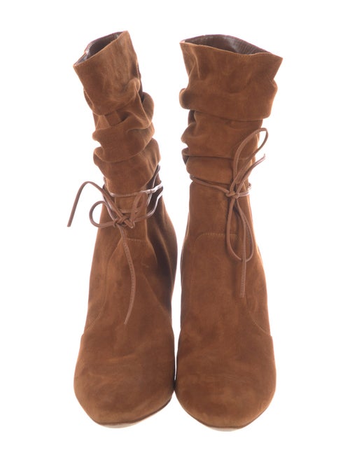 Manolo Blahnik Suede Slouch Boots