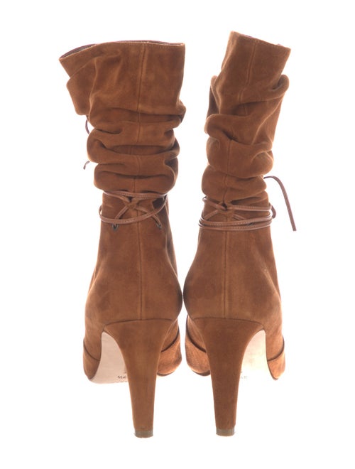 Manolo Blahnik Suede Slouch Boots