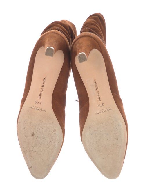 Manolo Blahnik Suede Slouch Boots
