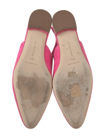 Manolo Blahnik Sawra 10 Suede Slingback Flats