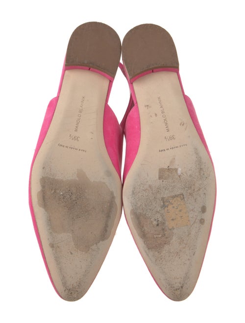 Manolo Blahnik Sawra 10 Suede Slingback Flats