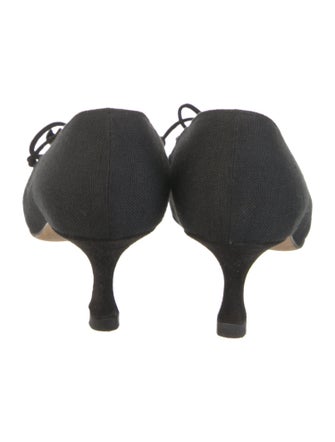 Manolo Blahnik Canvas Pumps