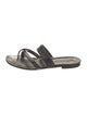 Manolo Blahnik Leather Slides