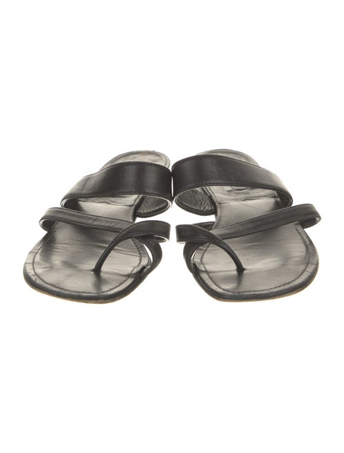 Manolo Blahnik Leather Slides