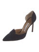 Manolo Blahnik Suede D'Orsay Pumps