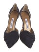 Manolo Blahnik Suede D'Orsay Pumps