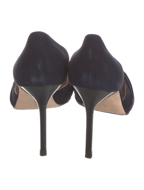 Manolo Blahnik Suede D'Orsay Pumps