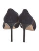 Manolo Blahnik Suede D'Orsay Pumps