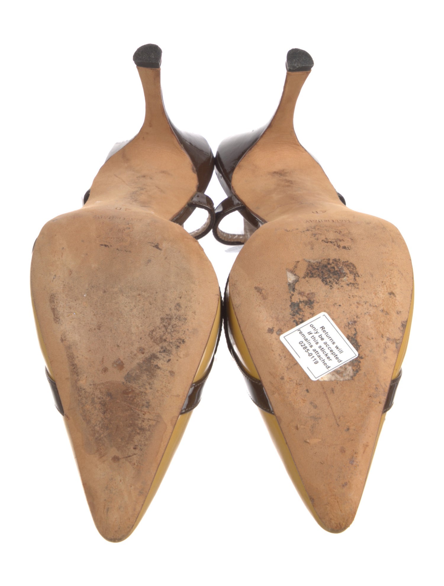 Manolo Blahnik Patent Leather Slingback Pumps