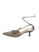 Manolo Blahnik Canvas Striped Slingback Pumps