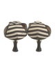 Manolo Blahnik Canvas Striped Slingback Pumps