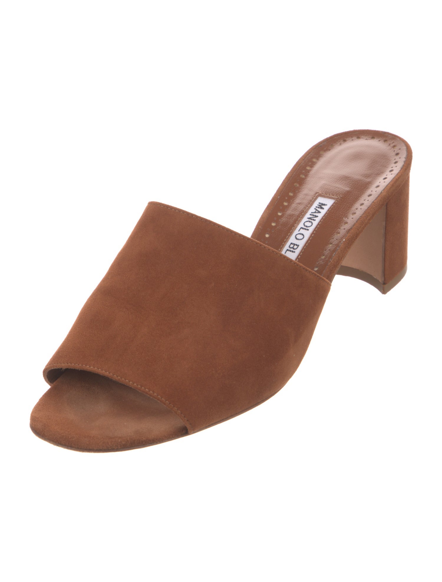 Manolo Blahnik Suede Slides