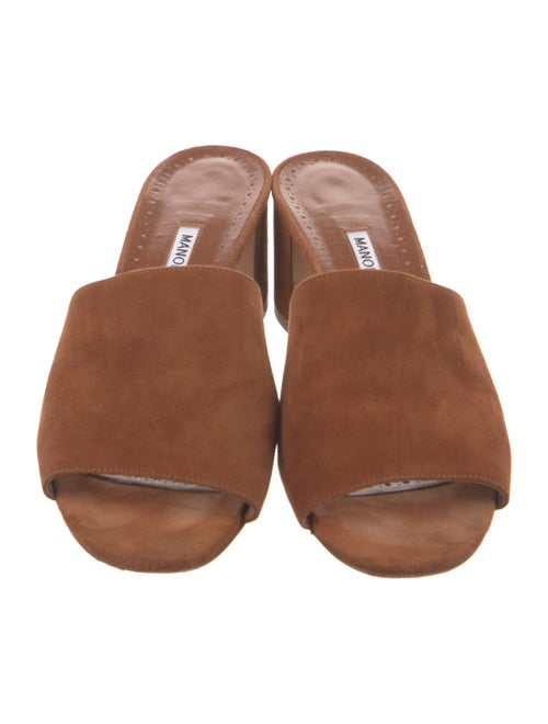 Manolo Blahnik Suede Slides