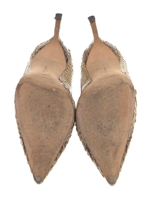 Manolo Blahnik Python Animal Print Pumps