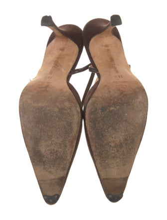 Manolo Blahnik Leather Slingback Pumps