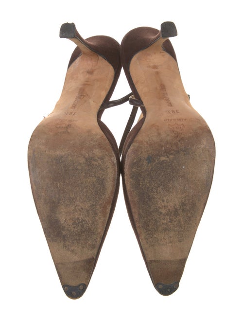 Manolo Blahnik Leather Slingback Pumps