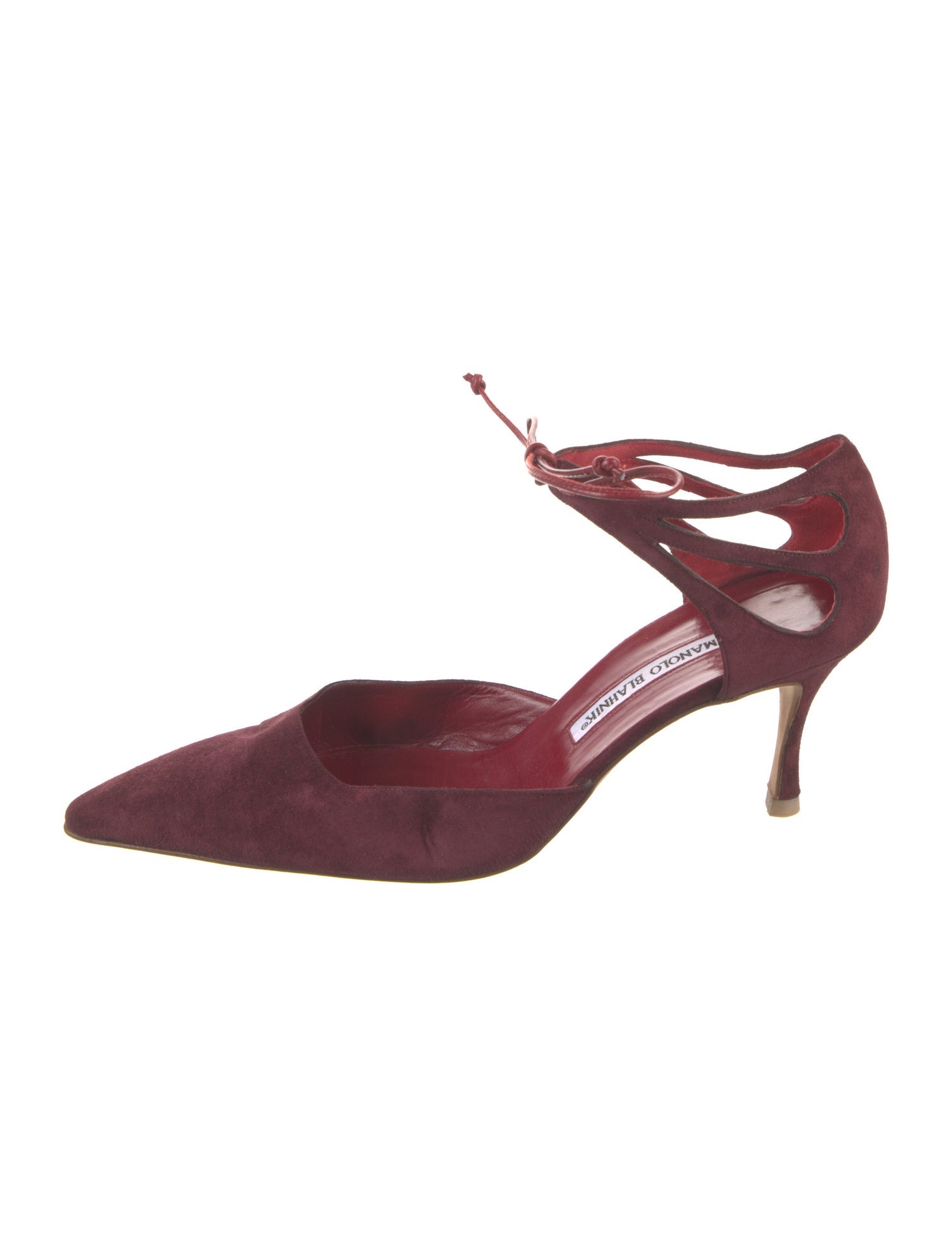 Manolo Blahnik Suede D'Orsay Pumps