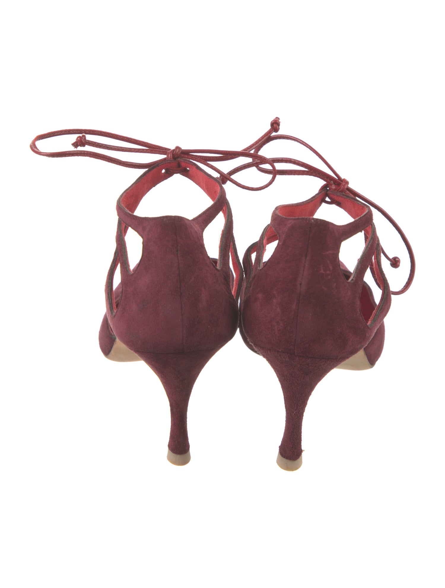 Manolo Blahnik Suede D'Orsay Pumps