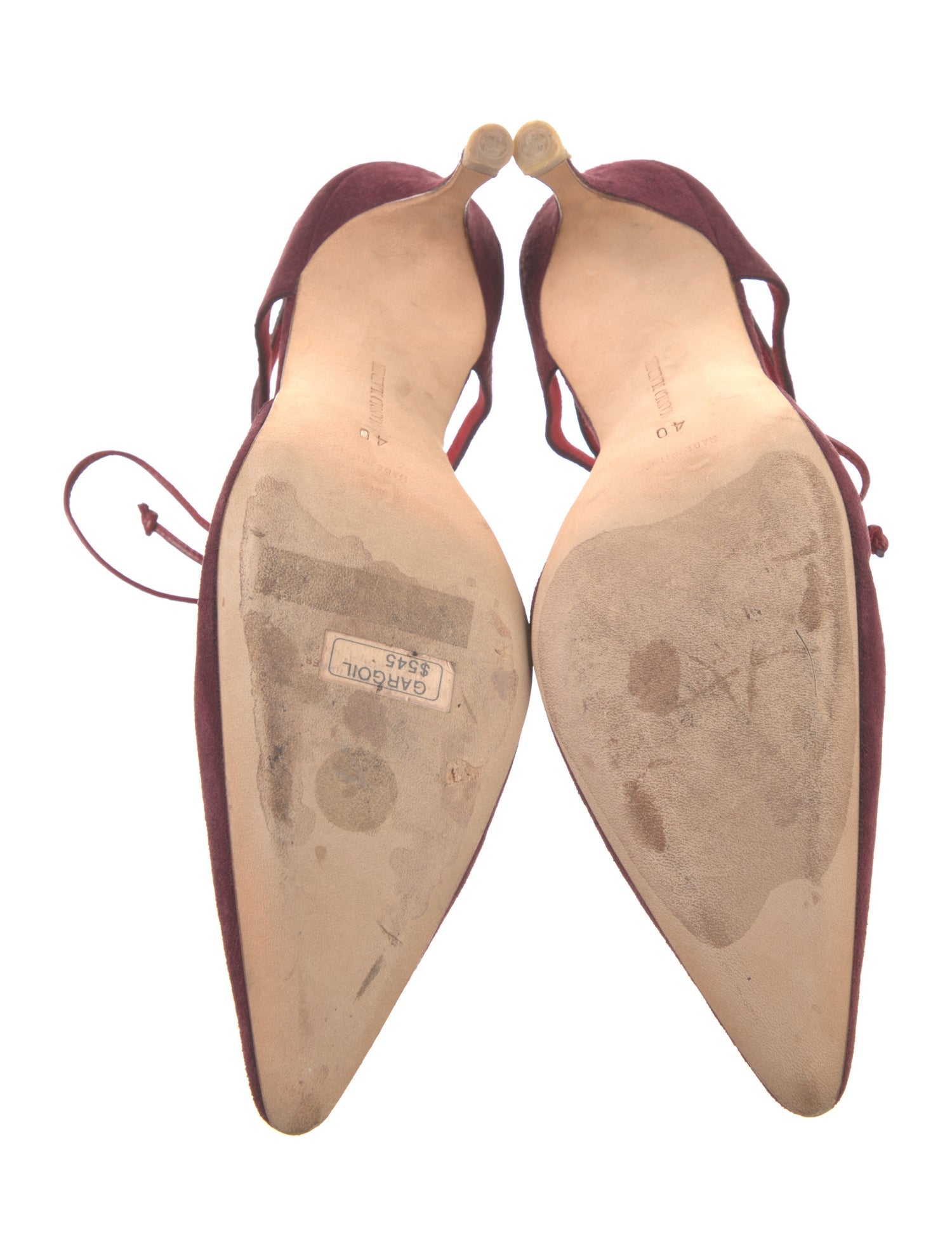 Manolo Blahnik Suede D'Orsay Pumps