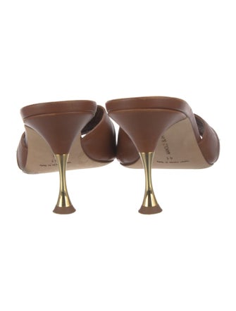 Manolo Blahnik Leather Slides