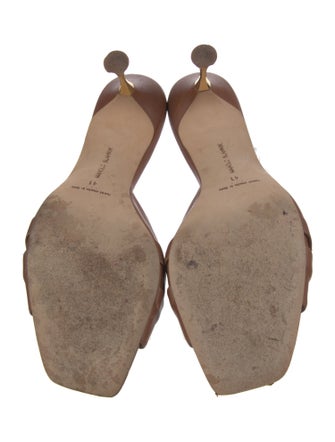 Manolo Blahnik Leather Slides