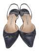Manolo Blahnik Leather Slingback Pumps