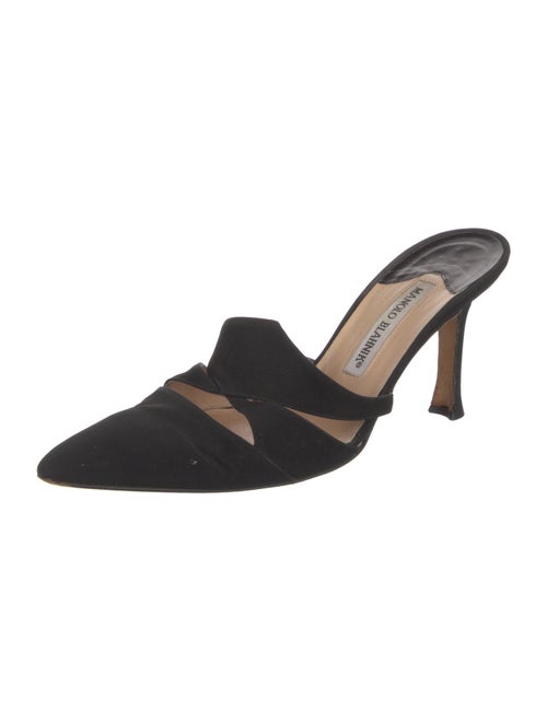 Manolo Blahnik Canvas Mules