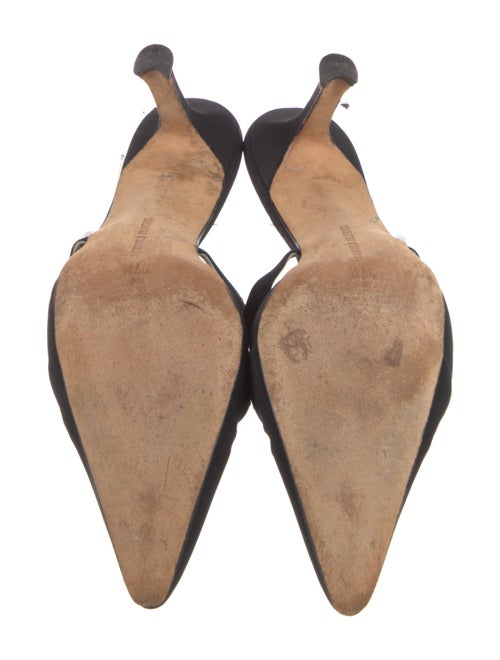 Manolo Blahnik Canvas Mules