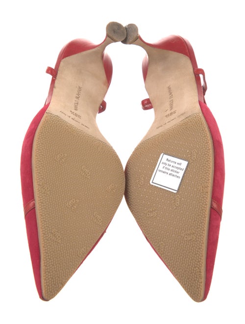 Manolo Blahnik Suede T-Strap Pumps
