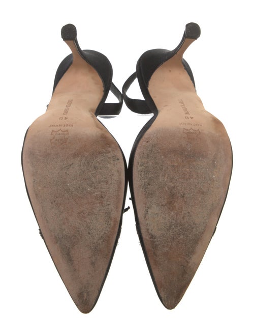 Manolo Blahnik Suede Slingback Pumps