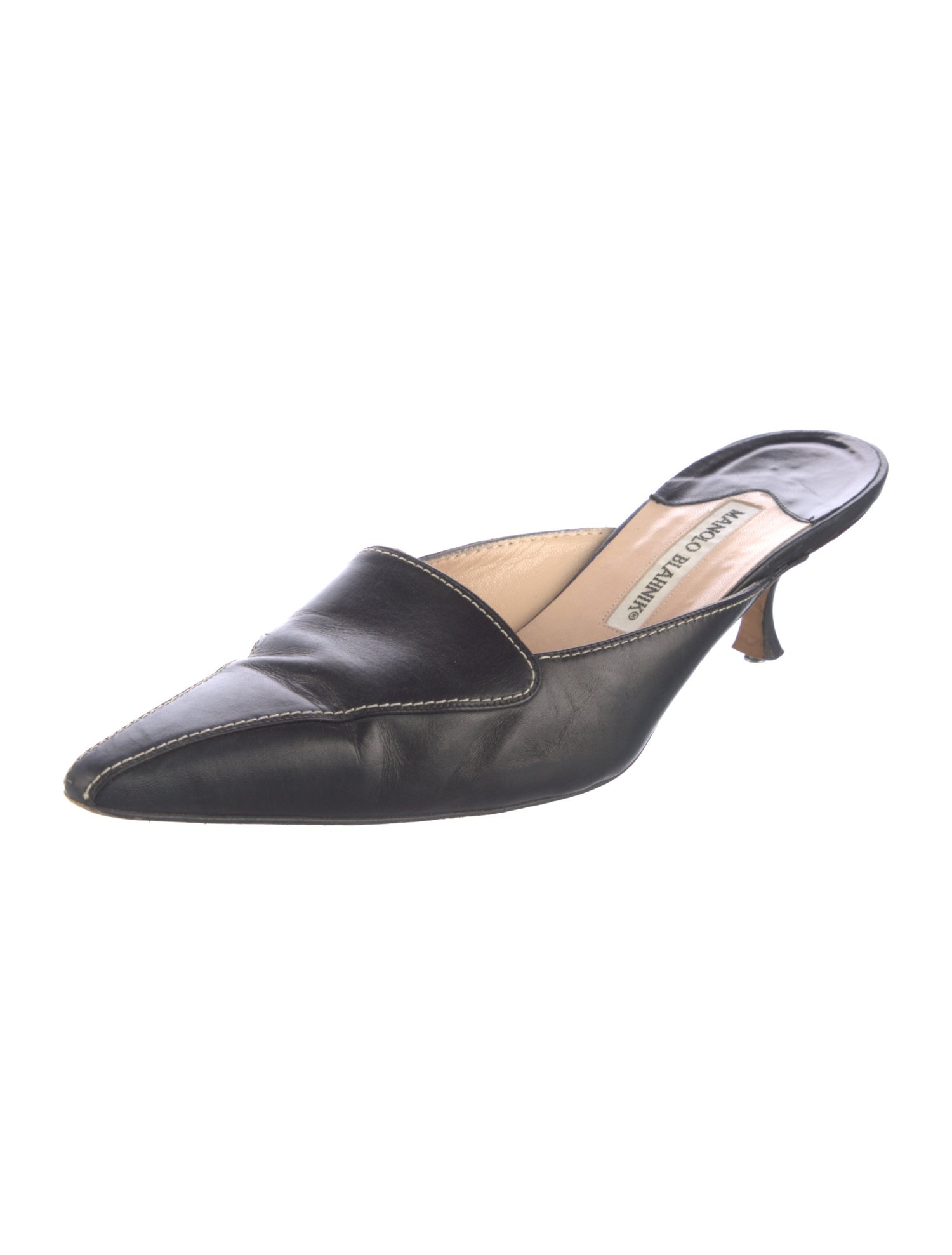 Manolo Blahnik Leather Mules