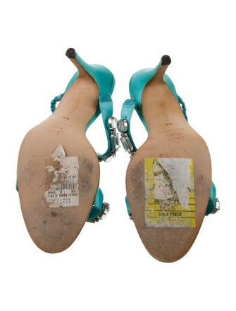 Manolo Blahnik Satin Slides