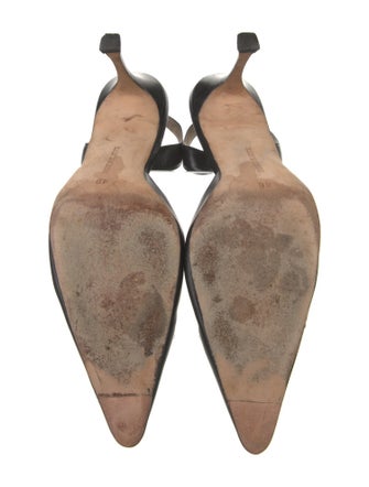 Manolo Blahnik Leather Slingback Pumps